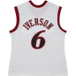 Camiseta NBA Allen Iverson Philadelphie Sixers All Star 2002 Mitchell & ness Hardwood Classic swingman Blanco Camiseta NBA Allen Iverson Philadelphie Sixers All Star 2002 Mitchell & ness Hardwood Classic swingman Blanco