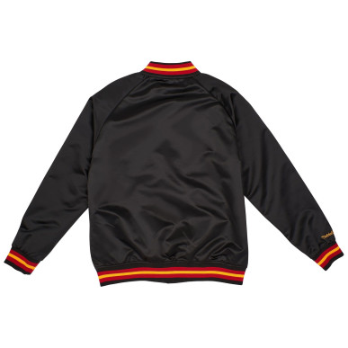 Men's Mitchell & Ness Lightweight Satin Jacket NBA Atlanta Hawks Black