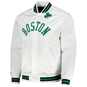 Chaqueta NBA Boston Celtics Mitchell & Ness Lightweight Satin Blanco