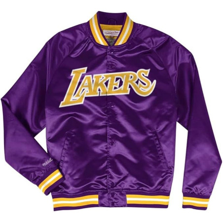 Blouson NBA Los Angeles Lakers Mitchell & Ness Lightweight Satin Violet