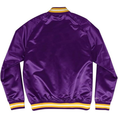 Men's Mitchell & Ness Lightweight Satin Jacket NBA Los Angeles Lakers Purple