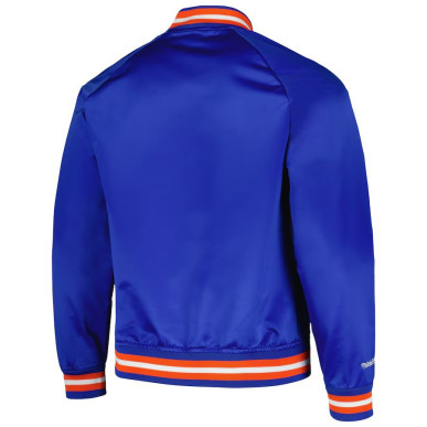 Blouson NBA New York Knicks Mitchell & Ness Lightweight Satin Bleu