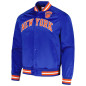 Blouson NBA New York Knicks Mitchell & Ness Lightweight Satin Bleu