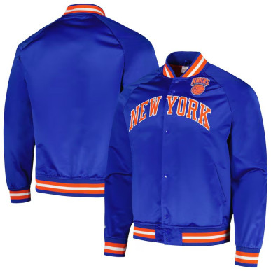Chaqueta NBA New York Knicks Mitchell & Ness Lightweight Satin Azul