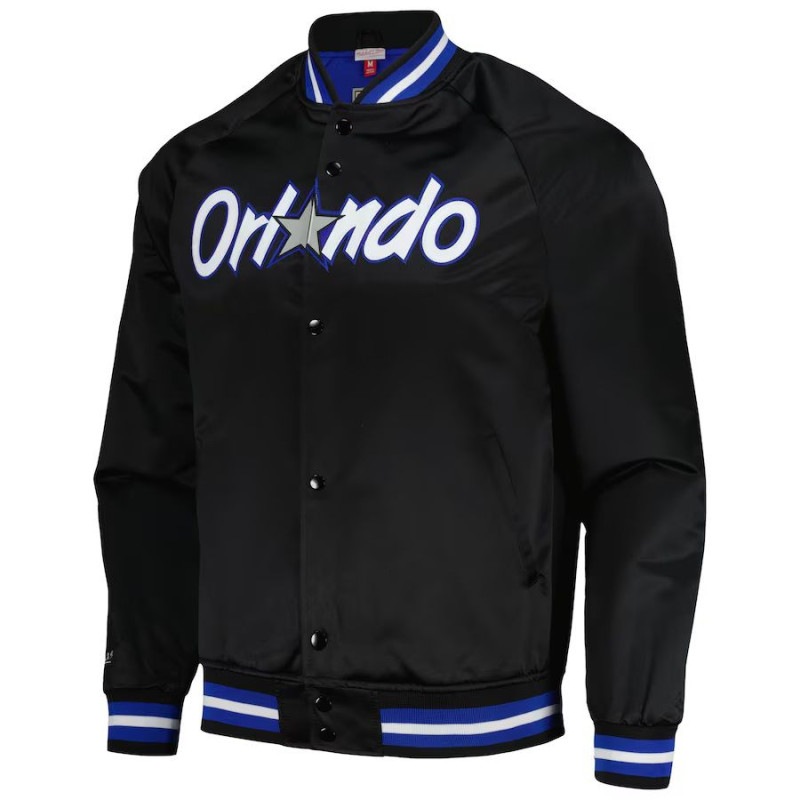 Blouson NBA Orlando Magic Mitchell & Ness Lightweight Satin Noir