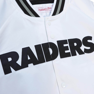 Men's Mitchell & Ness Lightweight satin Jacket NFL Las Vegas Raiders White