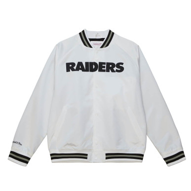 Men's Mitchell & Ness Lightweight satin Jacket NFL Las Vegas Raiders White