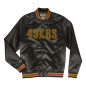 Men's Mitchell & Ness Lightweight satin Jacket NFL San Francisco 49ers Black Men's Mitchell & Ness Lightweight satin Jacket NFL San Francisco 49ers Black