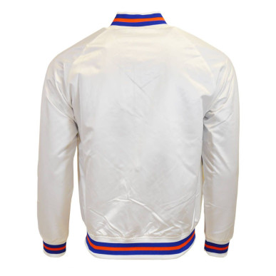 Blouson NBA New York Knicks Mitchell & Ness Lightweight Satin Blanc