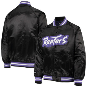 Chaqueta NBA Toronto Raptors Mitchell & Ness Lightweight Satin Negro
