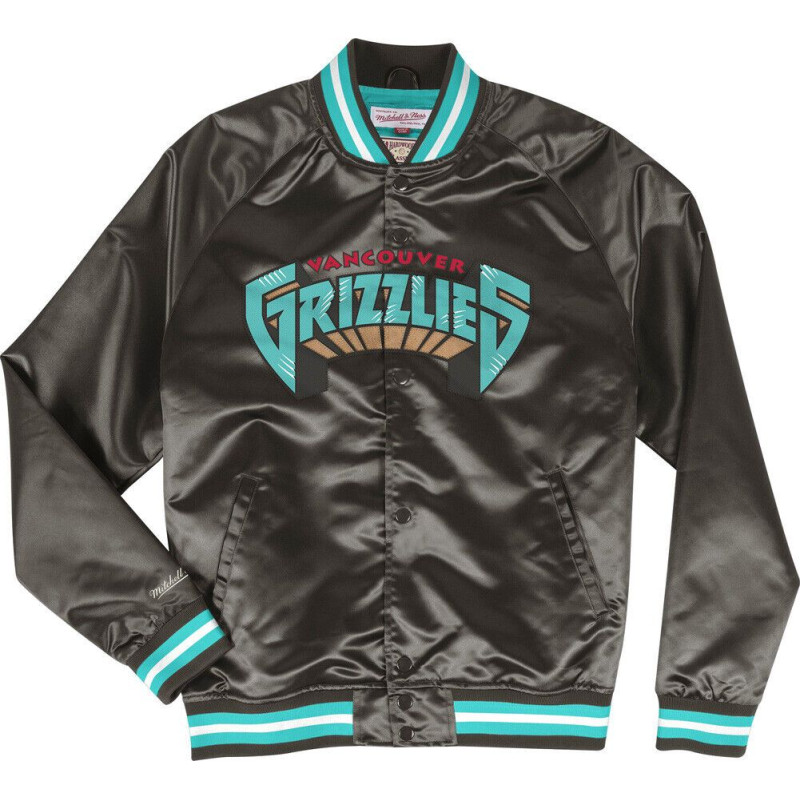 Blouson NBA Memphis Grizzlies Mitchell & Ness Lightweight Satin Noir Blouson NBA Memphis Grizzlies Mitchell & Ness Lightweight Satin Noir