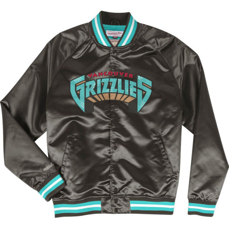 Chaqueta NBA Memphis Grizzlies Mitchell & Ness Lightweight Satin Negro