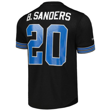 Maillot NFL Barry Sanders Detroit Lions Mitchell & Ness N&N Mesh Noir