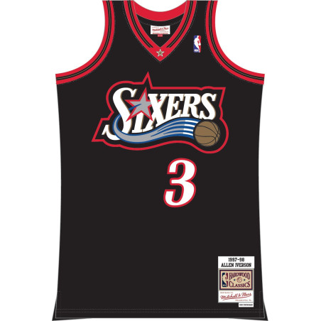 Maillot NBA Allen Iverson Philadelphie Sixers 1997-98 Mitchell & ness Hardwood Classics noir