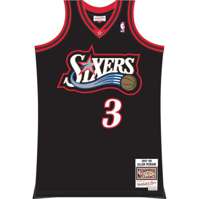 Maillot NBA Allen Iverson Philadelphie Sixers 1997-98 Mitchell & ness Hardwood Classics noir