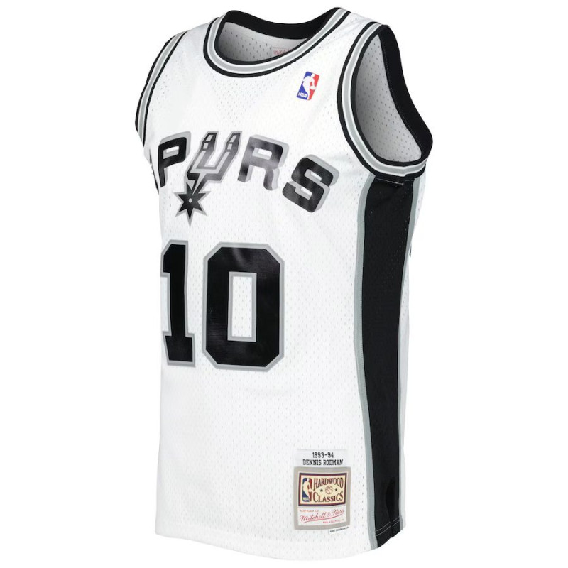 Maillot NBA Dennis Rodman San Antonio Spurs 1993-94 Mitchell & ness Hardwood Classic Swingman Blanc