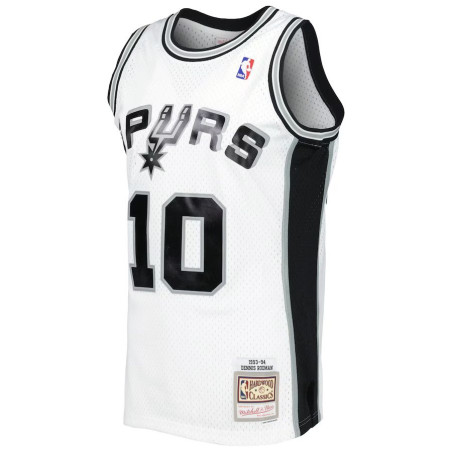 Maillot NBA Dennis Rodman San Antonio Spurs 1993-94 Mitchell & ness Hardwood Classic Swingman Blanc