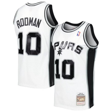 Maillot NBA Dennis Rodman San Antonio Spurs 1993-94 Mitchell & ness Hardwood Classic Swingman Blanc