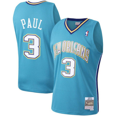 Maillot NBA Chris Paul New Orleans Hornets 2005-06 Road Mitchell & ness Hardwood Classic bleu