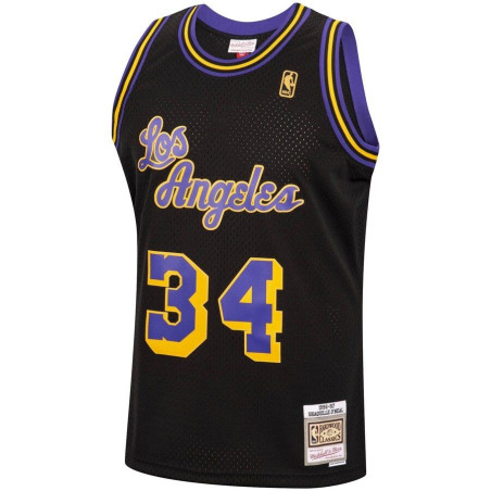 Camiseta NBA Swingman Shaquille O'Neal Los Angeles Lakers 1996-97 Hardwood Classics Mitchell & Ness Negro