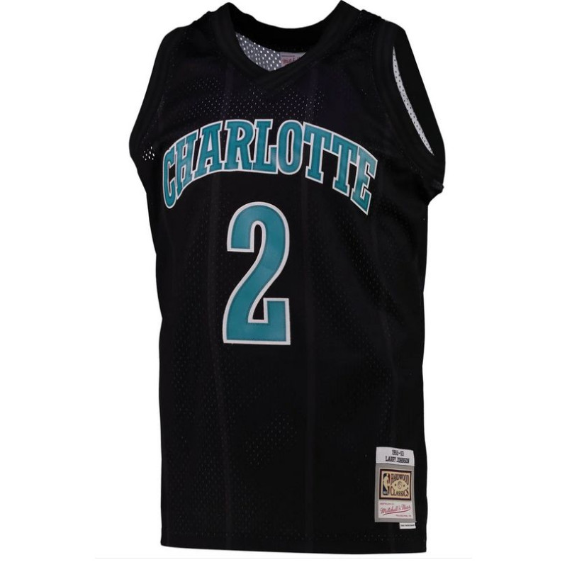 Camiseta NBA Larry johnson New Orleans Hornets 1992-93 Mitchell & ness Hardwood Classic Negro Camiseta NBA Larry johnson New Orleans Hornets 1992-93 Mitchell & ness Hardwood Classic Negro