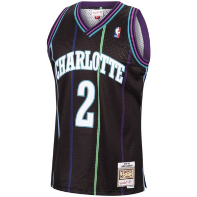 Camiseta NBA Larry johnson New Orleans Hornets 1992-93 Reloaded Mitchell & ness Hardwood Classic Negro