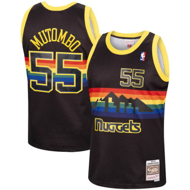 Maillot NBA Dikembe Mutombo Denver Nuggets 1991-92 Mitchell & ness Hardwood Classic Noir