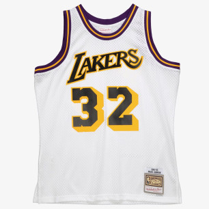 Maillot NBA Magic Johnson Los Angeles Lakers 1984-85 Mitchell & ness Hardwood Classics Blanc