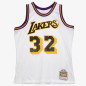 Maillot NBA Magic Johnson Los Angeles Lakers 1984-85 Mitchell & ness Hardwood Classics Blanc Maillot NBA Magic Johnson Los Angeles Lakers 1984-85 Mitchell & ness Hardwood Classics Blanc
