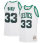 Camiseta NBA Larry Bird Boston Celtics 1985-86 Reloaded Mitchell & ness Hardwood Classics Blanco Camiseta NBA Larry Bird Boston Celtics 1985-86 Reloaded Mitchell & ness Hardwood Classics Blanco