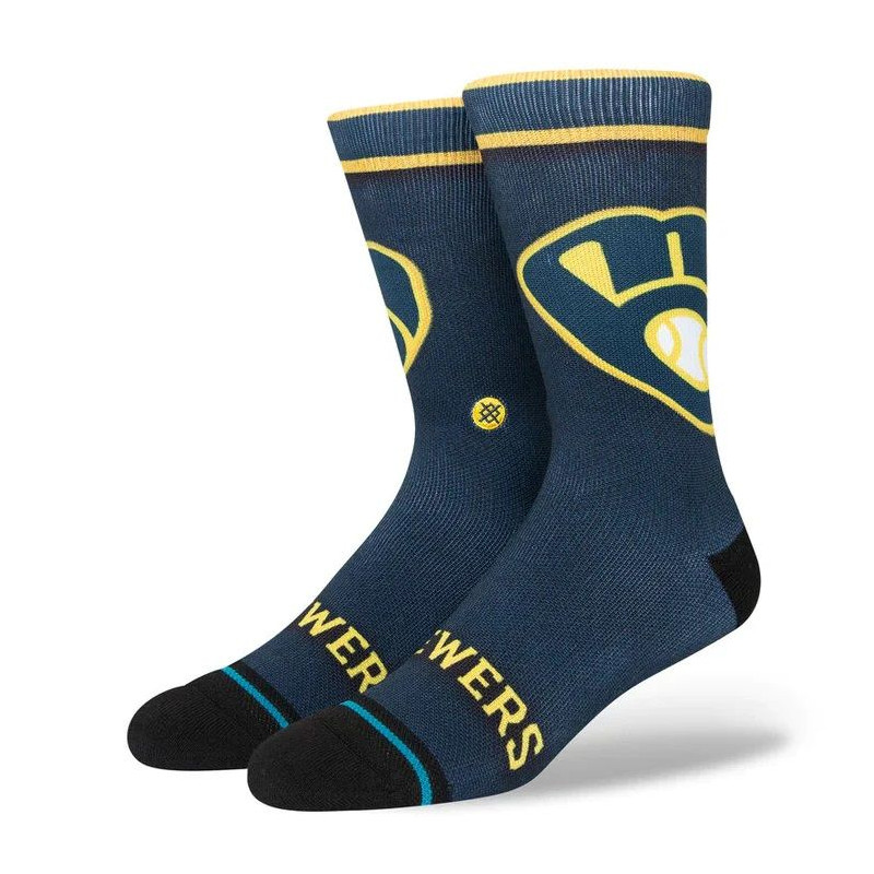 Chaussettes MLB Milwaukee Brewers Stance jersey Bleu marine Chaussettes MLB Milwaukee Brewers Stance jersey Bleu marine