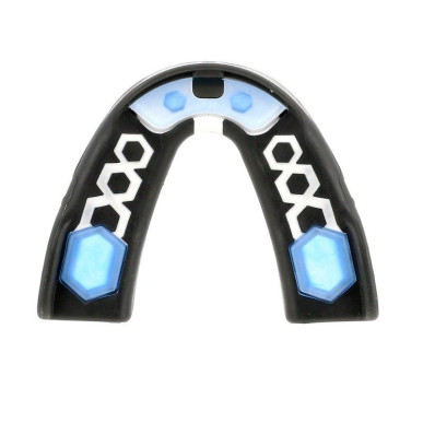 Protector Bucal Shock Doctor Gel Max power carbon con strap negro