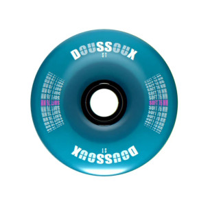 Roues Doussoux ST pour Roller pack de 4 bleu