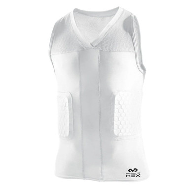 Mcdavid V neck Sleeveless Hexpad protection Shirt white