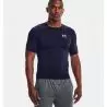 T-shirt de compression à manche courte Under Armour HeatGear Bleu marine T-shirt de compression à manche courte Under Armour HeatGear Bleu marine