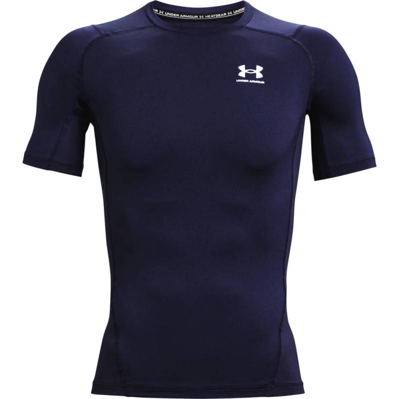 T-shirt de compression à manche courte Under Armour HeatGear Bleu marine T-shirt de compression à manche courte Under Armour HeatGear Bleu marine