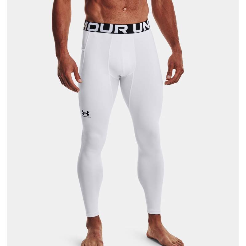 Legging de Compresión Hombre Under Armour ColdGear Blanco