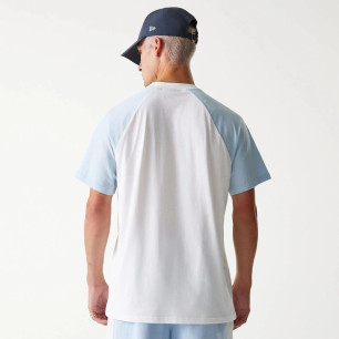 T-shirt MLB Los Angeles Dodgers New Era Raglan Oversize Blanco