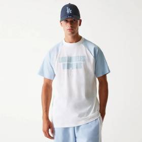 T-shirt MLB Los Angeles Dodgers New Era Raglan Oversize Blanco