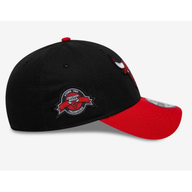 Casquette NBA Chicago Bulls New Era Side Patch 9FORTY Noir