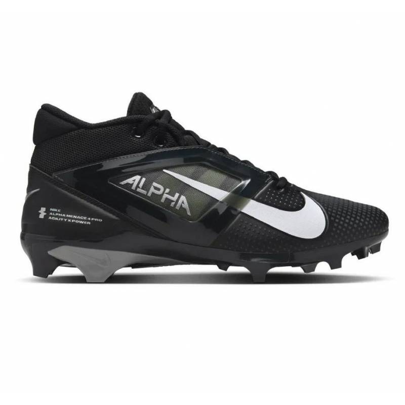 Crampons de Football Americain moulés Nike Alpha menace Pro 4 noir Crampons de Football Americain moulés Nike Alpha menace Pro 4 noir