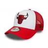 Casquette NBA Chicago Bulls New Era Patch Trucker Rouge