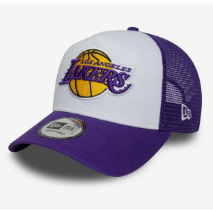 Casquette NBA Los Angeles Lakers New Era Patch Trucker Violet