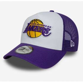 Casquette NBA Los Angeles Lakers New Era Patch Trucker Violet