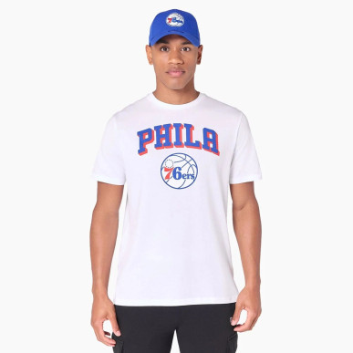T-Shirt NBA Philadelphia 76ers New Era Blanc