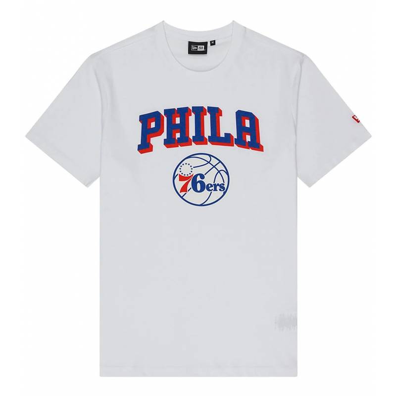 T-Shirt NBA Philadelphia 76ers New Era Blanc