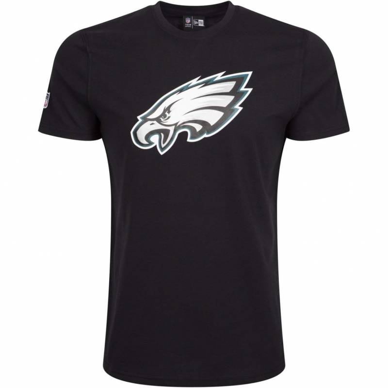 Men's New Era Logo NFL Philadelphia Eagles Black T-shirt Men's New Era Logo NFL Philadelphia Eagles Black T-shirt