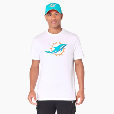Men's New Era Logo NFL Miami Dolphins White T-shirt