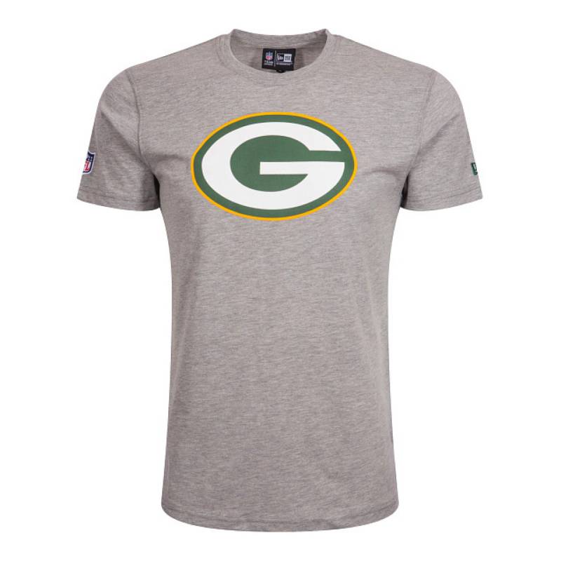 T-Shirt NFL Greenbay Packers New Era Logo Gris