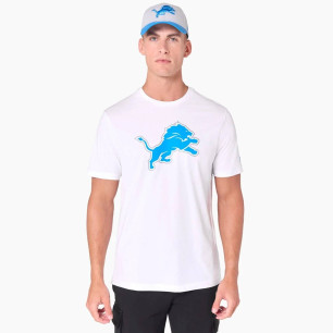 Men's New Era Logo NFL Detroit Lions White T-shirt
